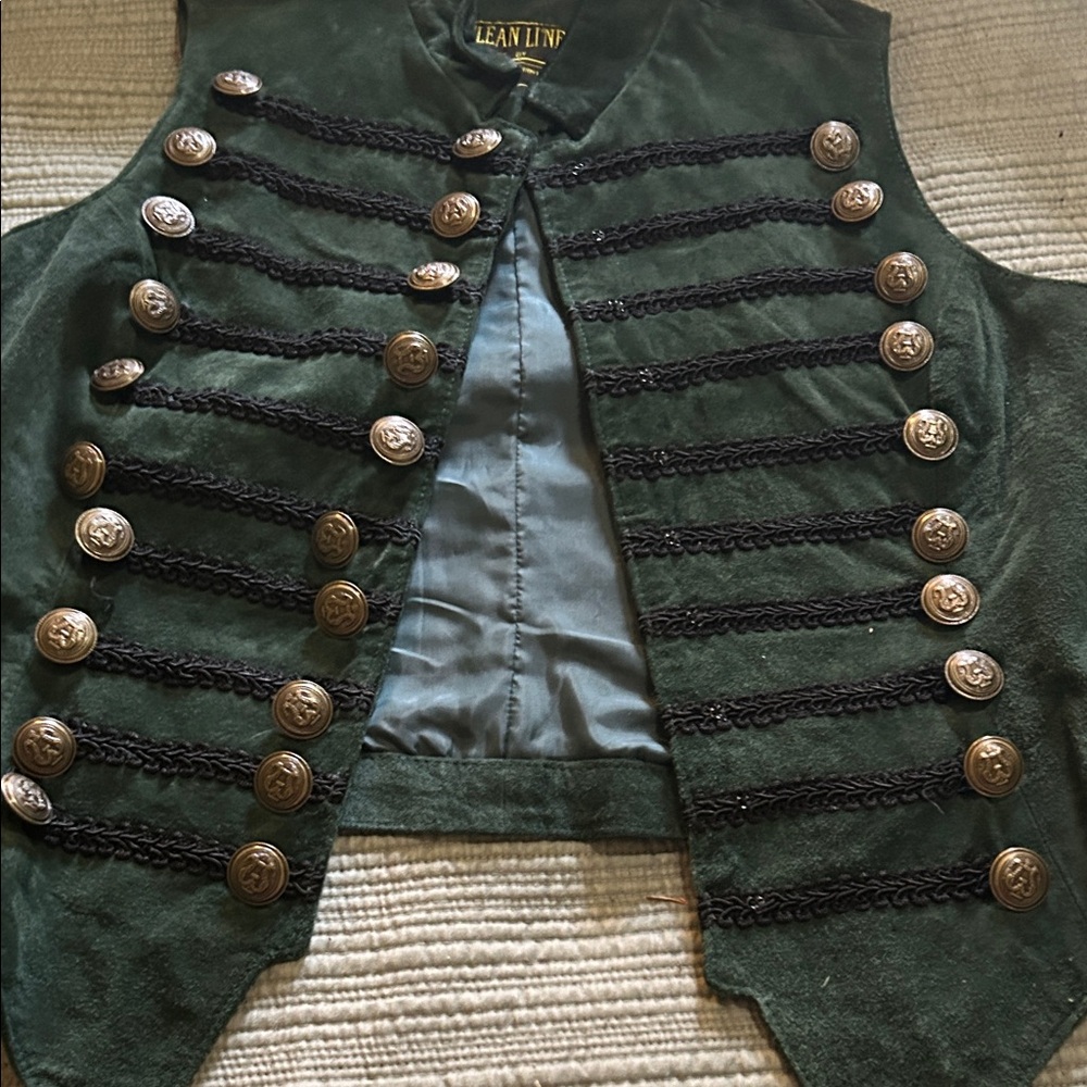 Vintage clean lines suede vest